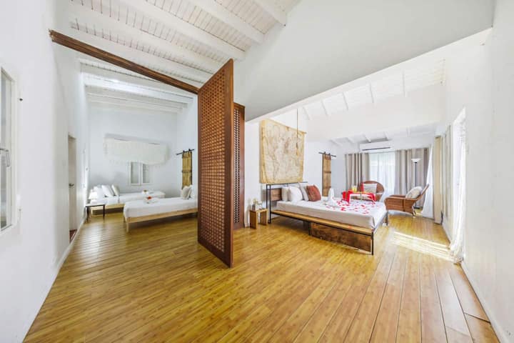 独立或共用房间（标准双人床和2张单人床）