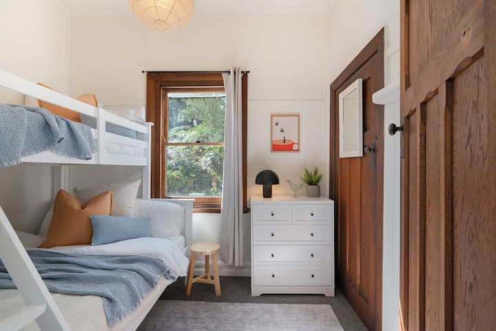 The second bedroom, with triple bunk (Double bed and Single bed)
