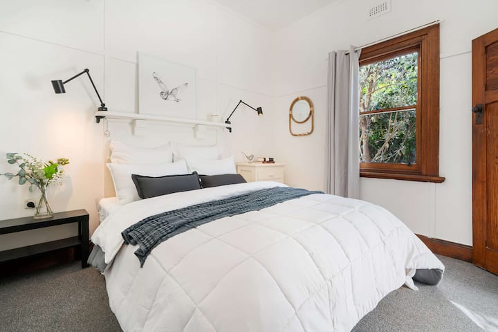 The master bedroom, with Queen bed