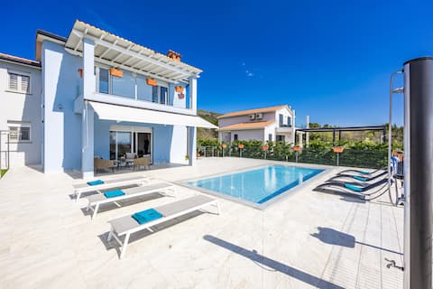Modern Villa Novek with Pool and Sea View