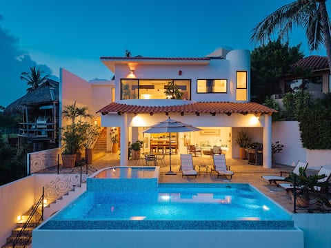 Ocean View Villa with Private Infinity Pool & Lush