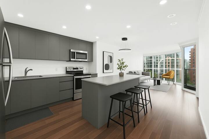 Modern 2 BR Condo Downtown with King Bed + Parking gallery image 3