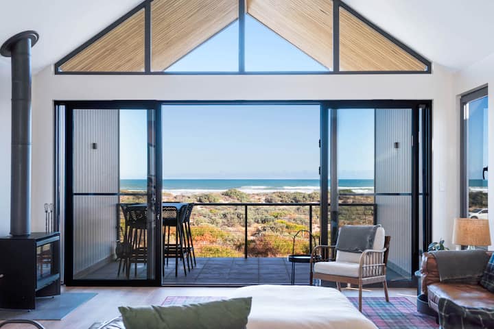 Timbers By The Sea—Beachfront Bliss with Fireplace