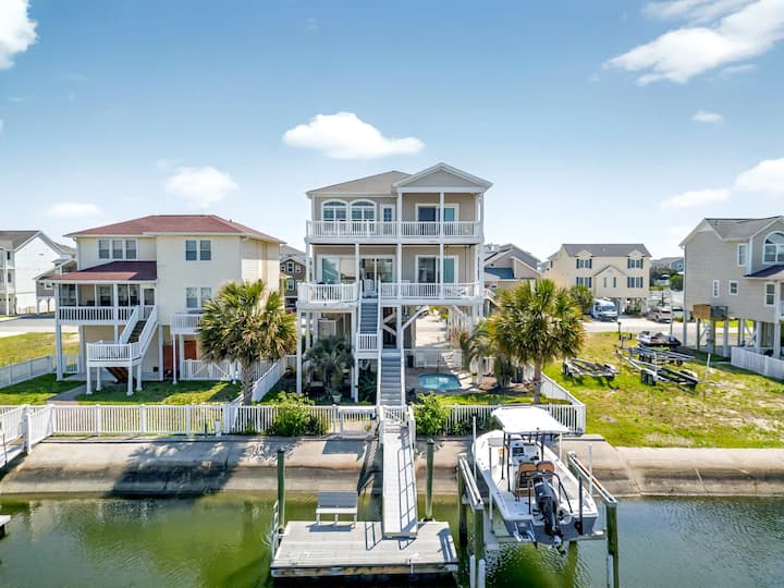Waterfront W Private Pool & Dock - Fall Available - Ocean Isle Beach, NC