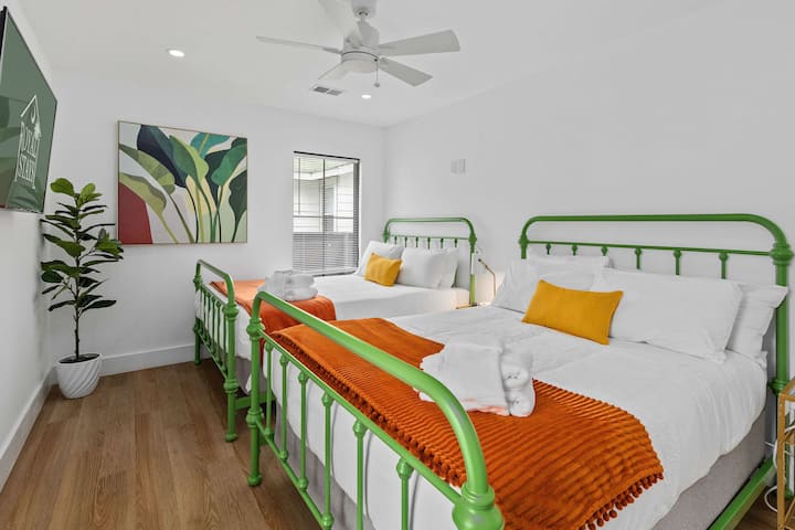 2 camas de tamaño completo