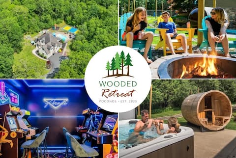 Sleeps 14! Pool Hot Tub Sauna Pickleball Arcade