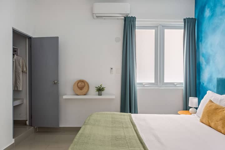 Dormitorio n.º 5, dormitorio con cama tamaño queen