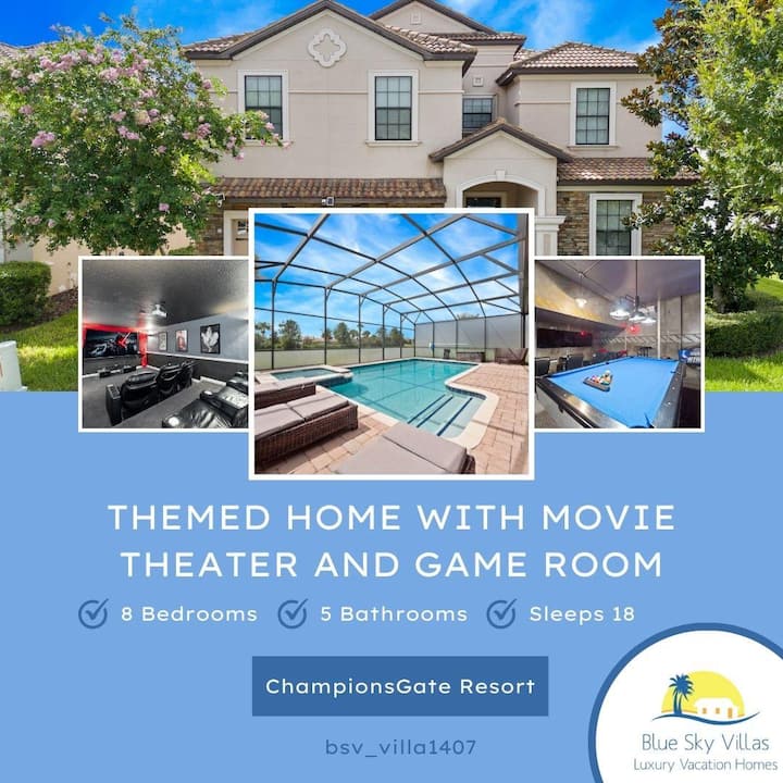 Promo Magical 8br Villa, Game Room, Resort - By Bl - Davenport, FL