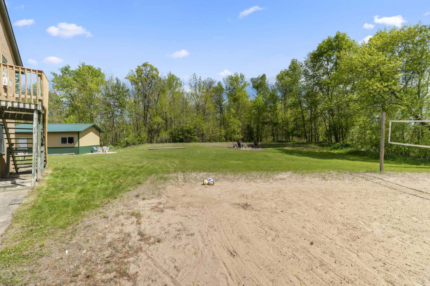 Volleyball court behind Lodge