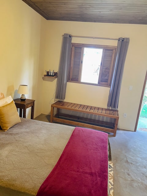 Popular Airbnb listing: chalet with fireplace in Cunha