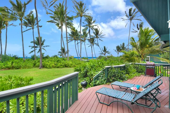 Waiohonu Lush, tropical foliage, Beachfront Home