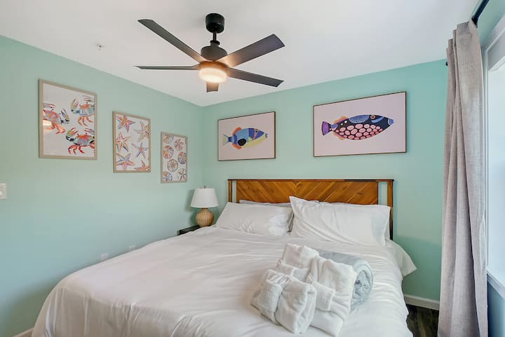 Dormitorio de invitados #1 - Cama tamaño king con colchón de espuma viscoelástica