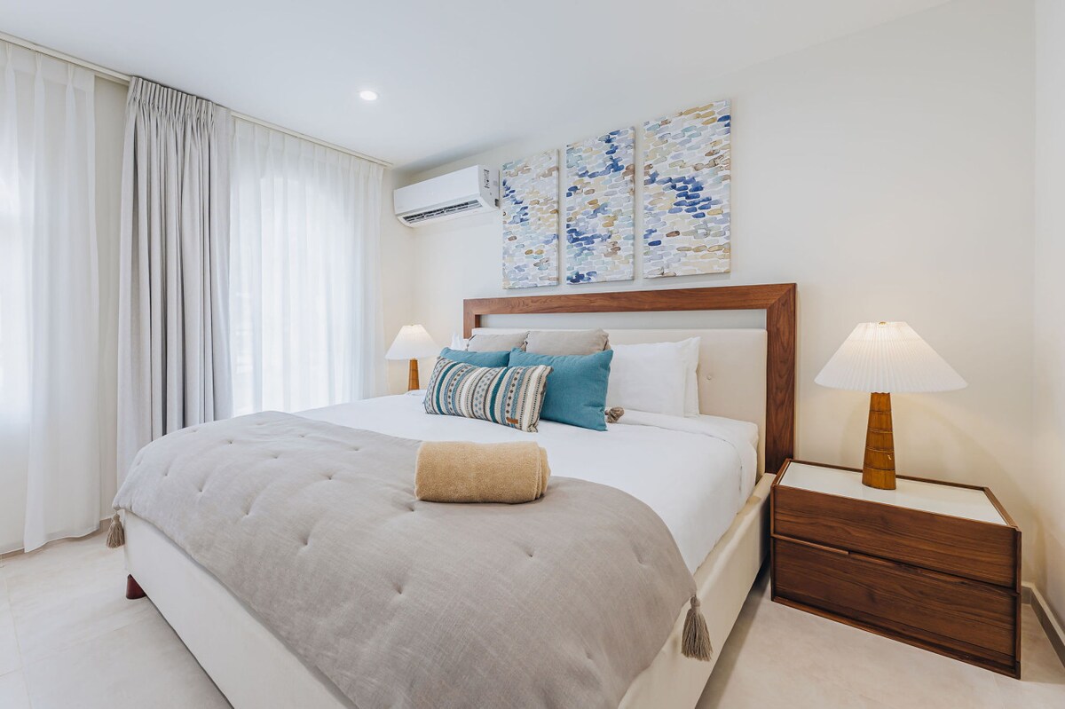 Relax in your king-sized retreat with a full smart TV and a private Firestick so you can enjoy all your favorite sports and entertainment whenever you like. We use high-quality linens from Marriott to give you the best sleep experience possible.