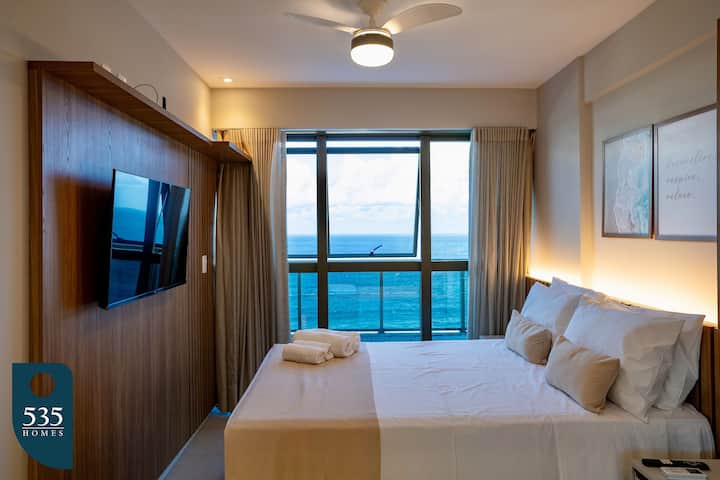 Fully Equipped 2 Bedroom With Ocean View In Barra - Barra