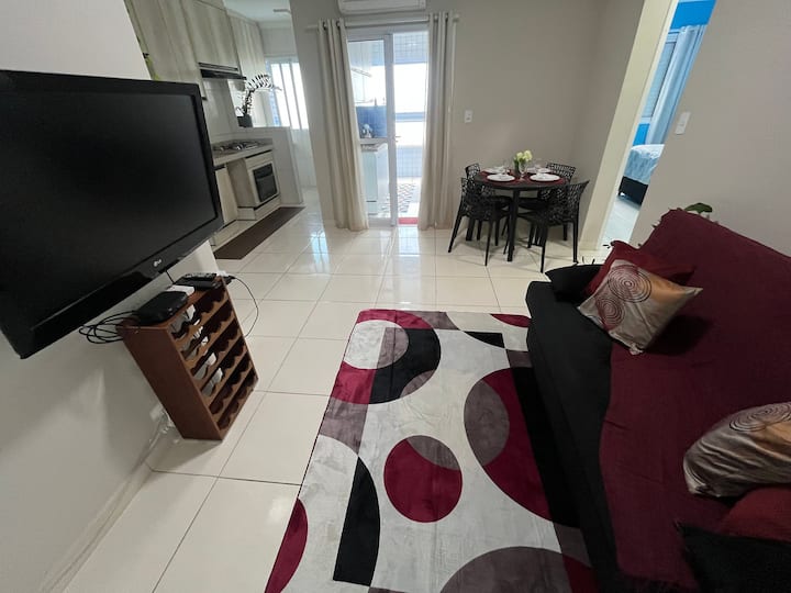 2 Dorm- Sacada, Vista Mar, Churrasqueira- Wi Fi - Praia Grande