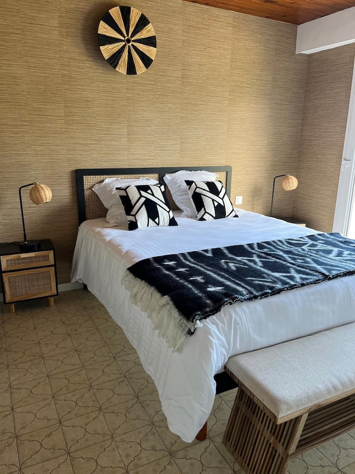 spálňa s prístupom do záhrady