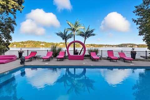 Heated Pool + Theater in Lakefront Luxury