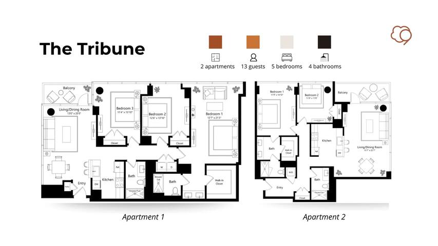 Spacious Apartments for Groups w/ Skyline Views gallery image 5