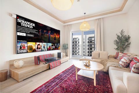 1BR Yas Island - 120 inch screen