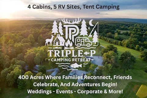 400-Acre Private Retreat Events Cabins | RV Hookup