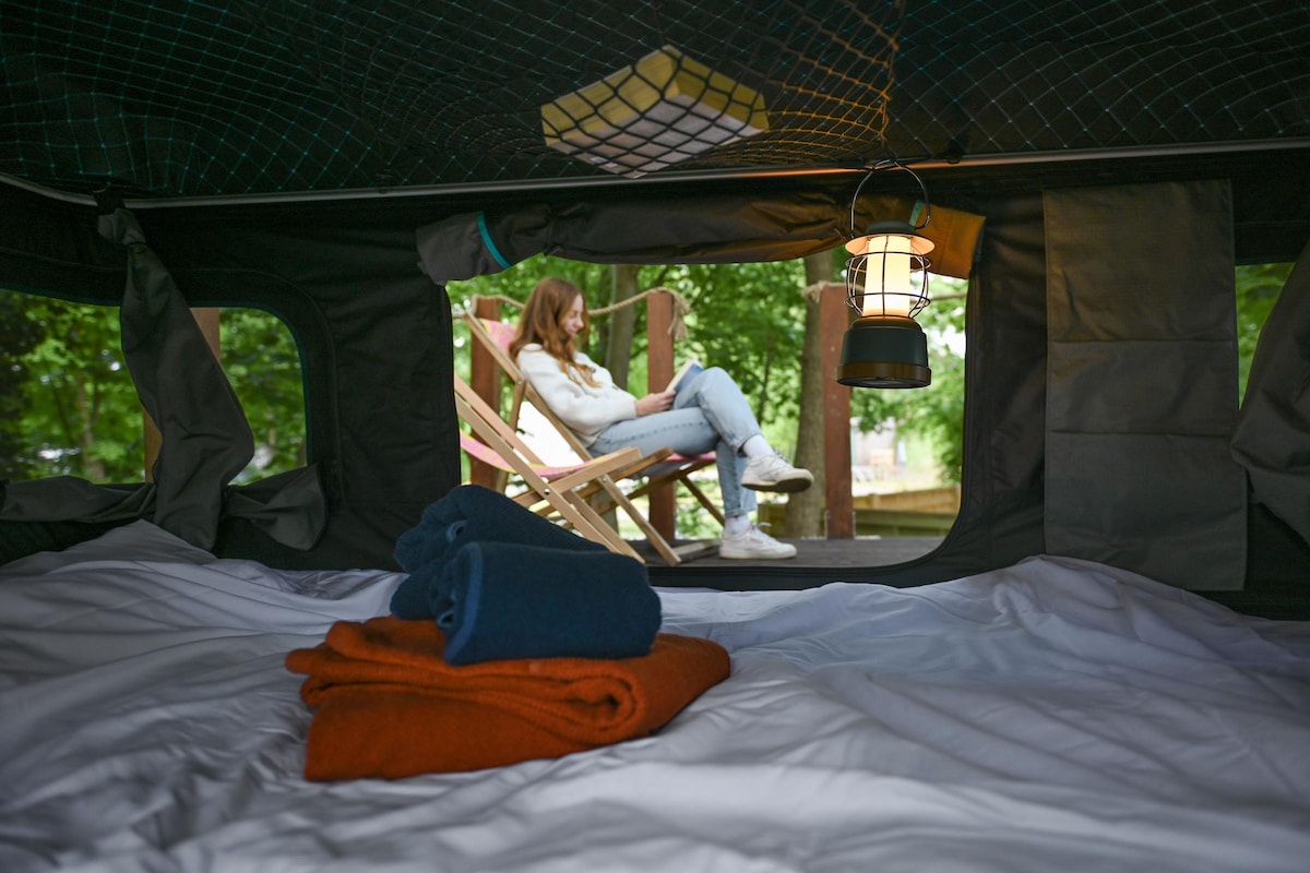 Green Tiny Spot Friesland Dachzelt 8 - Houses for Rent in Schortens,  Niedersachsen, Germany - Airbnb