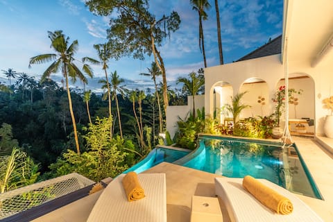 2 Infinity Pools Retreat • Ubud Luxury 1br Villa •