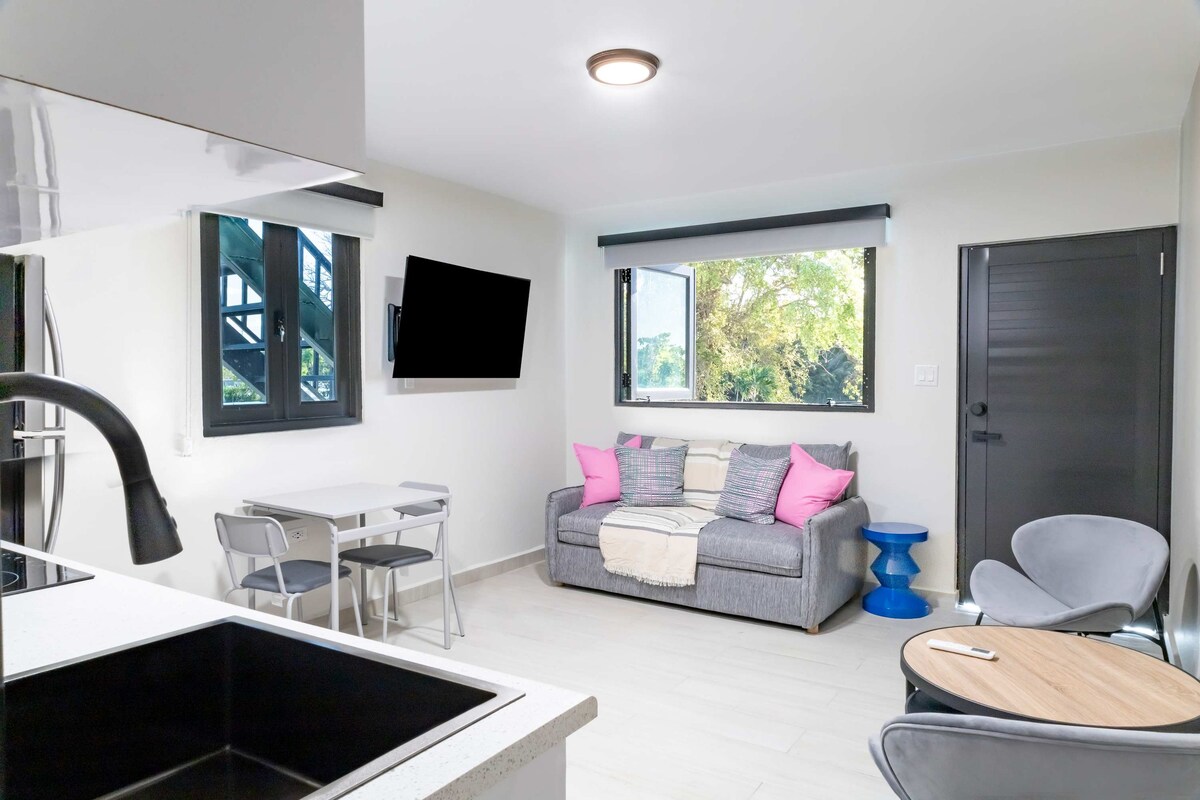 Dnevni boravak s kaučem na razvlačenje, prostorom za opuštanje i blagovaonicom