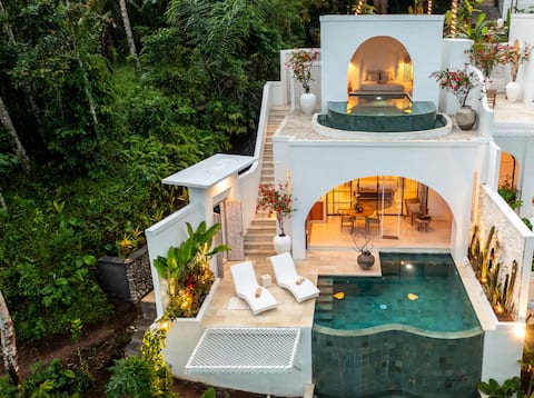 2 Private Pools • Ubud 1br Villa • Peaceful Jungle