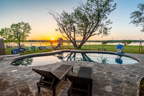 Lakefront Luxe 7BR 6Bath Home with Pool & Hot Tub