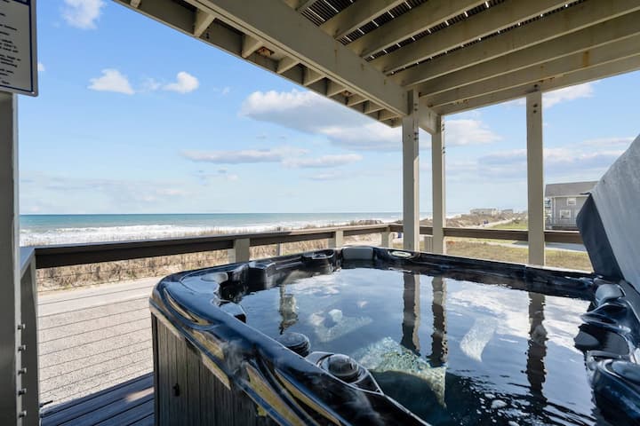Summer Winds #191 Oceanview, Private Pool + Hot Tu - North Topsail Beach, NC