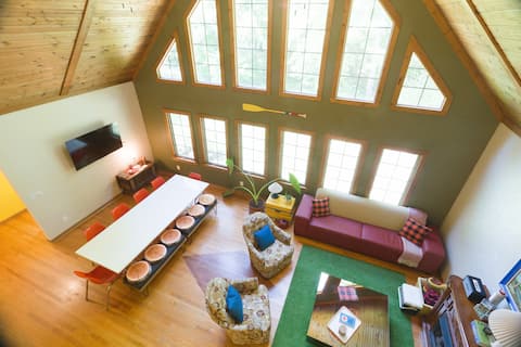 Camp Llama A-Frame, Sleep 29, Heated Pool, Hot Tub