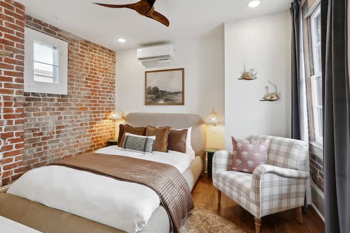 Bedroom 7 | Queen Bed with Ensuite Bathroom and Balcony Access | Third Floor