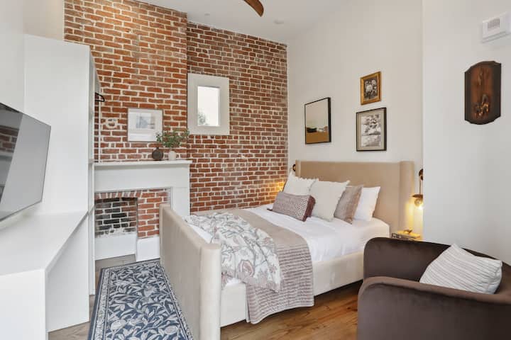 Bedroom 2 | Queen Bed with Ensuite Bathroom and Balcony Access | Second Floor