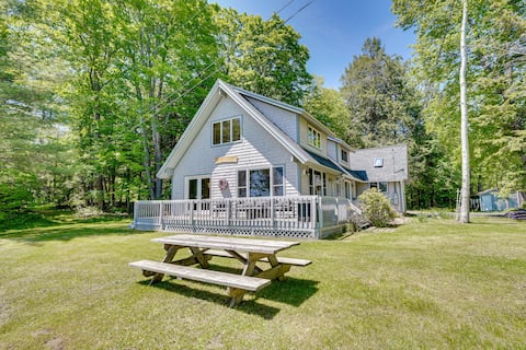 Dock + Kayaks: Annabessacook Lake Retreat!