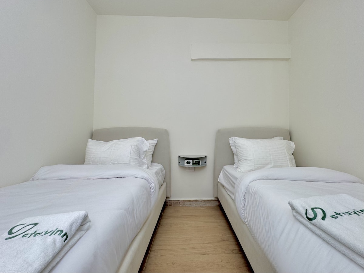 Chumba cha kulala cha tatu na kitanda 2 cha mtu mmoja