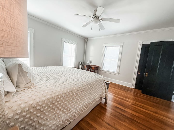 Relaxing King Bedroom with Plush Bedding