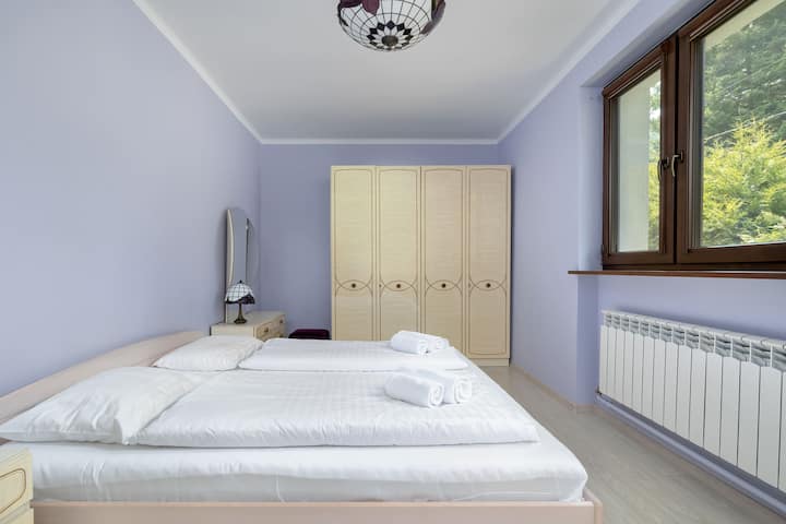 迷人的房间，配备大床、明亮的窗户和经典的家具，非常适合安静的夜晚休息。