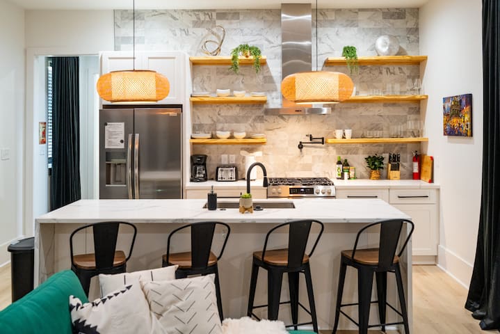 Shimmering New NOLA Home TVs in Bedrooms & Parking