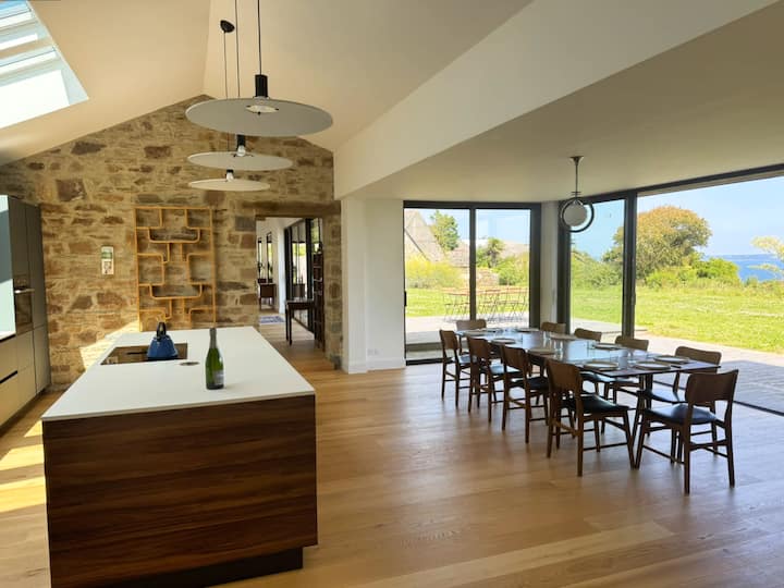 Villa Architecte Vue Mer Accès Plage à Pied 10p - Plestin-les-Grèves