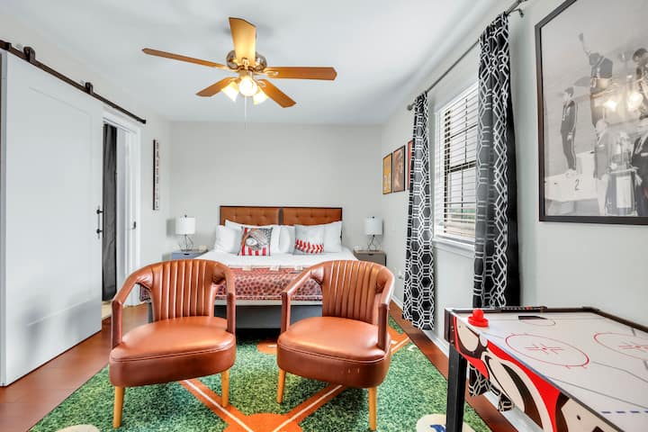 One of three sports themed rooms