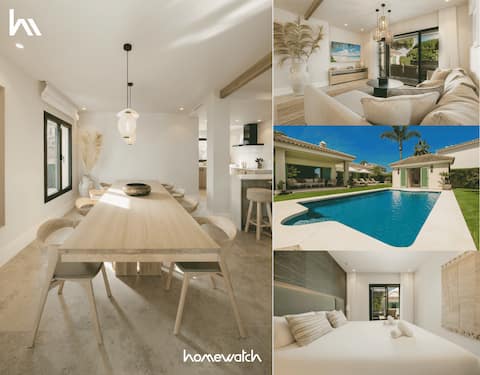 Villa with heated pool; terrace; BBQ; near the sea