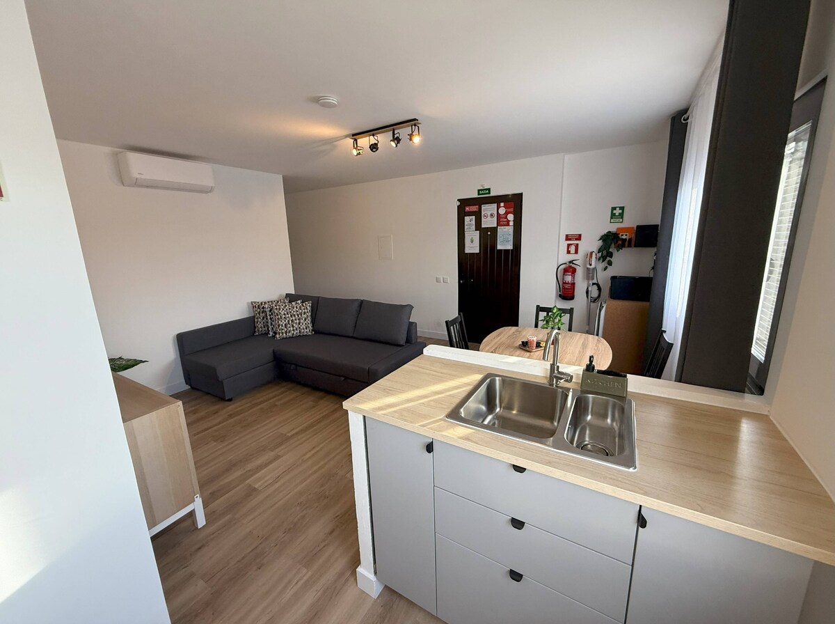 Modern condo with AC and private balcony 3