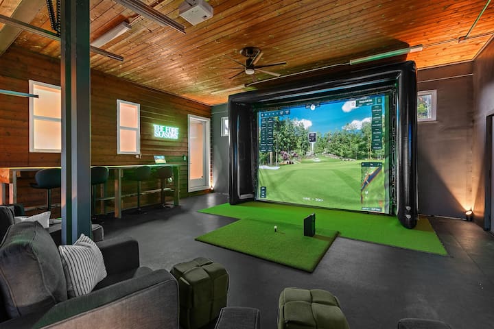 Modern East Nash Home w/ Golf Lounge & Patio