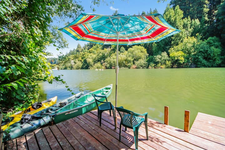 Roskamp ~ Riverfront Cabin With Large Yard, Seasonal River Dock & Boats - Guerneville, CA