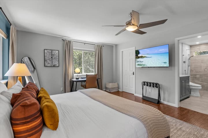 醒来时可以欣赏到山景，多住一段时间。