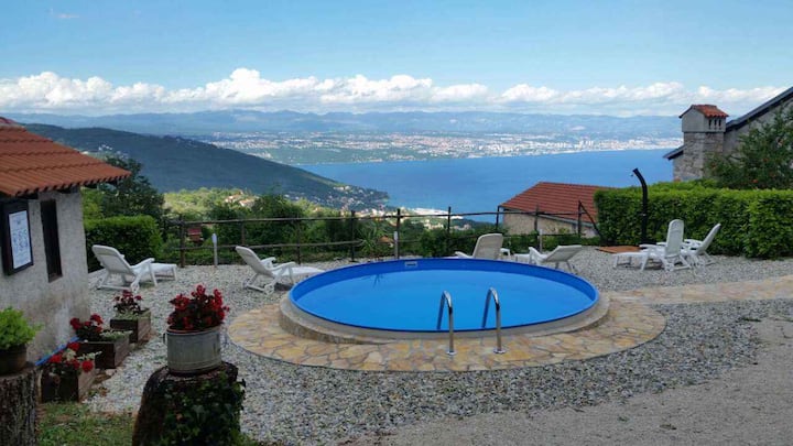 Maison De Vacances Avec Vue Mer Et Piscine - Mošćenička Draga