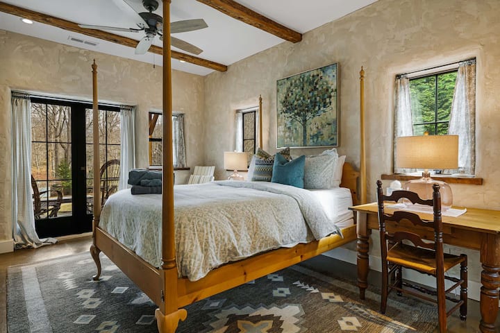 Chateau-style Mountain Cottage | Brook • Gardens - Black Mountain, NC