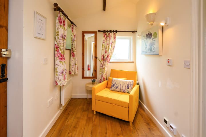 Lavanda acogedora con sofá cama individual