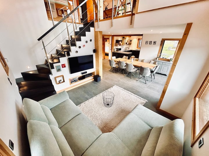 Superbe Chalet Avec Piscine & Grand Jardin - Morillon