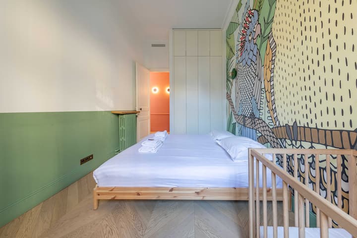 Treća spavaća soba s bračnim krevetom i krevetićem